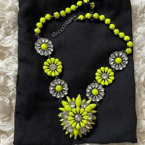 Neon and silver statement necklace